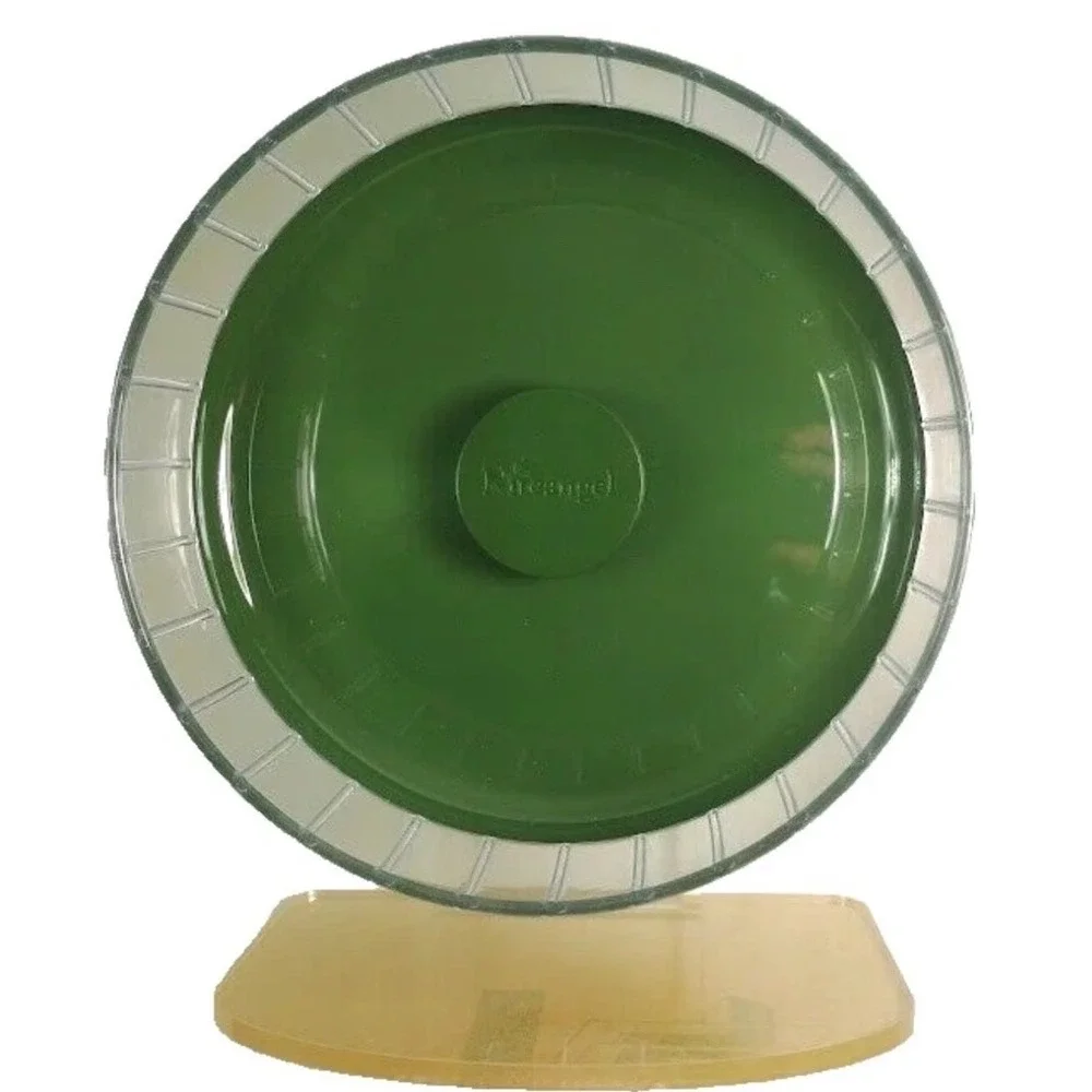 Niteangel Super Silent Hamster Exercise Wheel Green Clear Plastic Adjustable 10